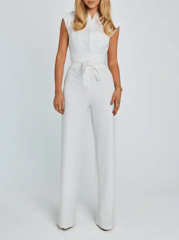 Anouk| Ärmelloser Jumpsuit mit weitem Bein