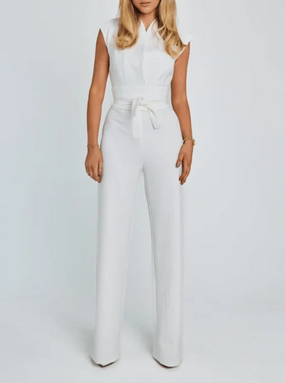 Anouk| Ärmelloser Jumpsuit mit weitem Bein