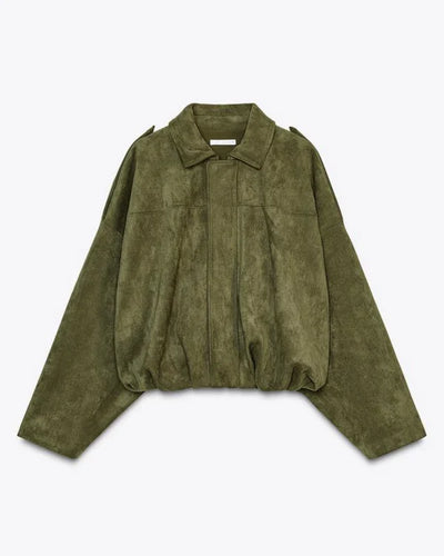 LUMIÈRE | Bomberjacke aus Kunst-Wildleder