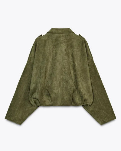 LUMIÈRE | Bomberjacke aus Kunst-Wildleder