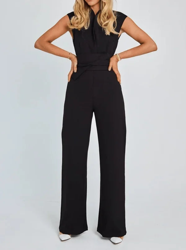 Anouk| Ärmelloser Jumpsuit mit weitem Bein