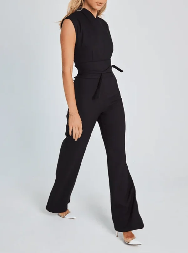 Anouk| Ärmelloser Jumpsuit mit weitem Bein