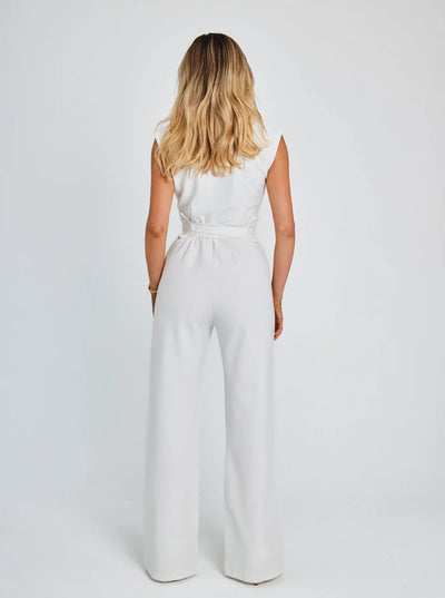 Anouk| Ärmelloser Jumpsuit mit weitem Bein