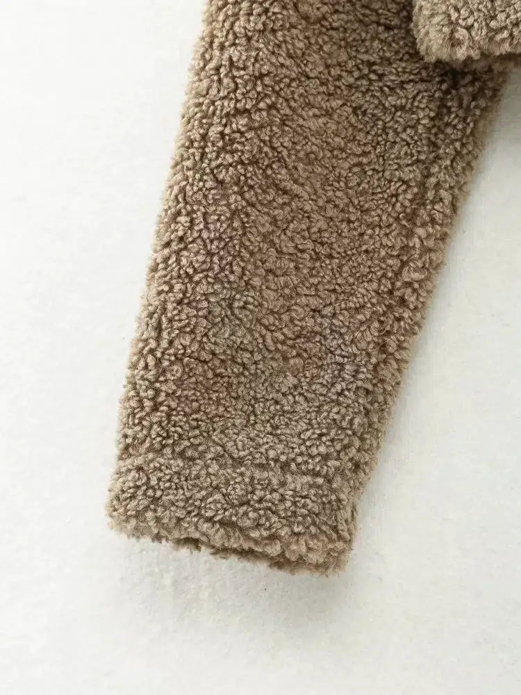 Elise | Fronttaschen Sherpa Kurzjacke