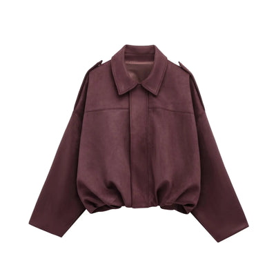 NOIR | SUEDE BOMBERJACKE