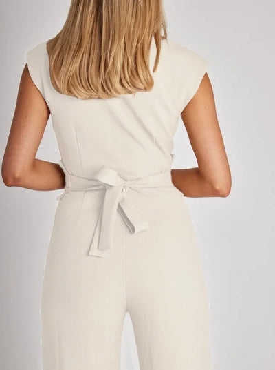 Anouk| Ärmelloser Jumpsuit mit weitem Bein
