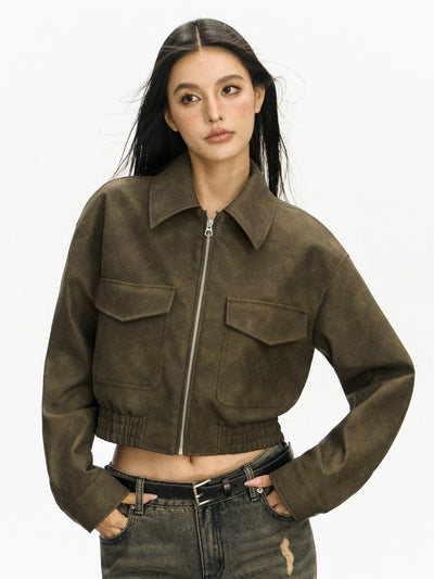 Kim | Doppel-Taschen Wildlederjacke
